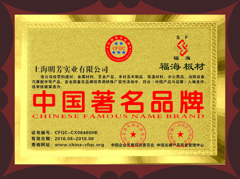 中國著名品牌（曾獲得）